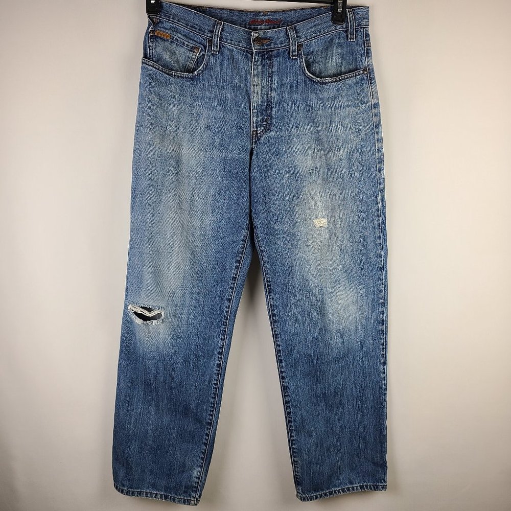Vintage Eddie Bauer Relaxed Distressed Jeans 34x32